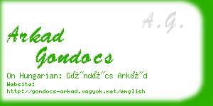 arkad gondocs business card